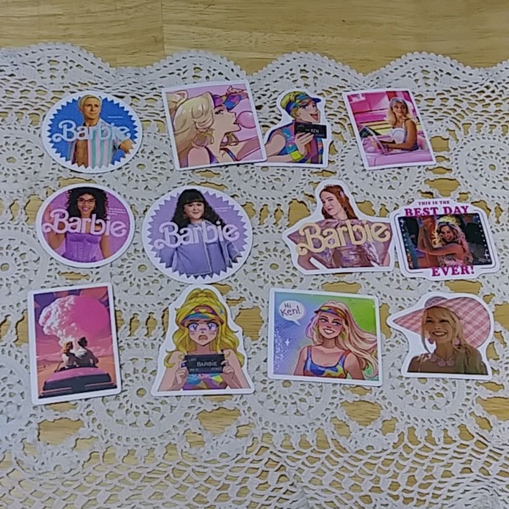 Barbie stickers for laptop, lockers, crafts, scrapbooking